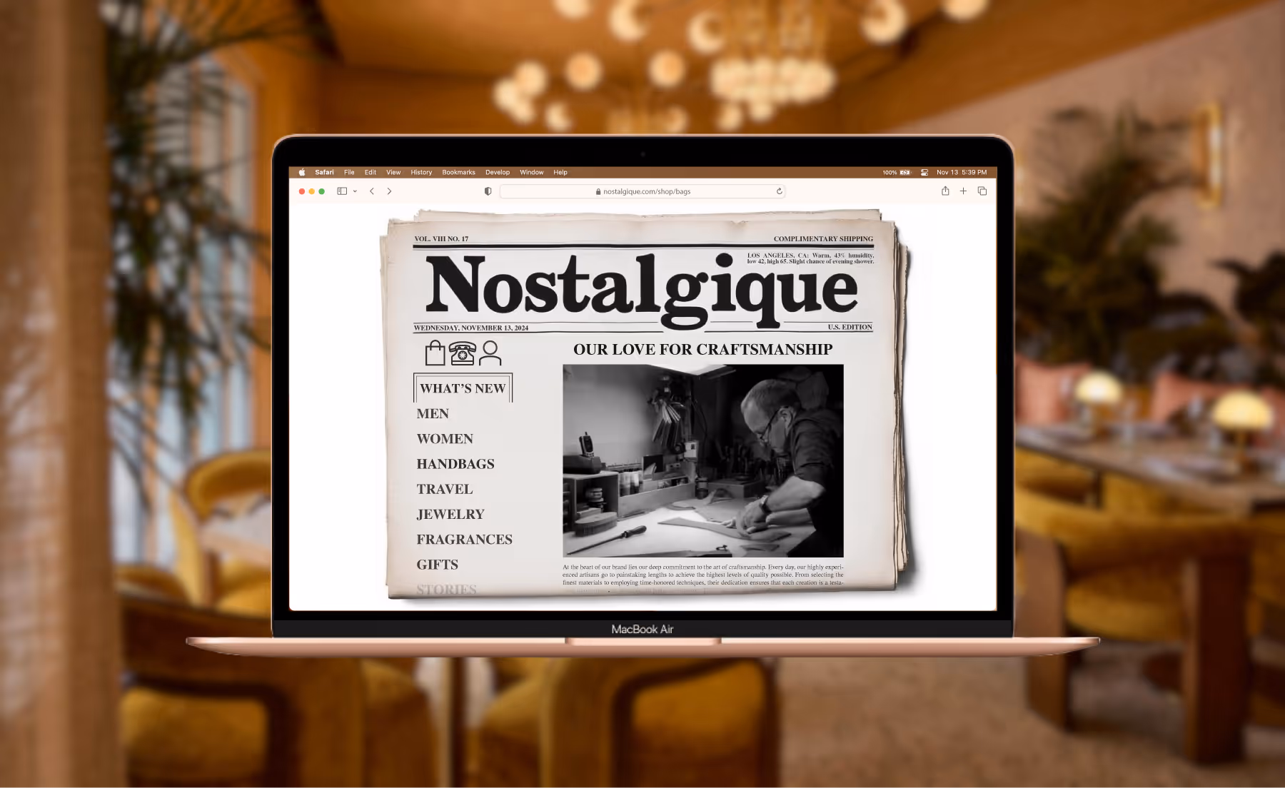 Antique Website Design